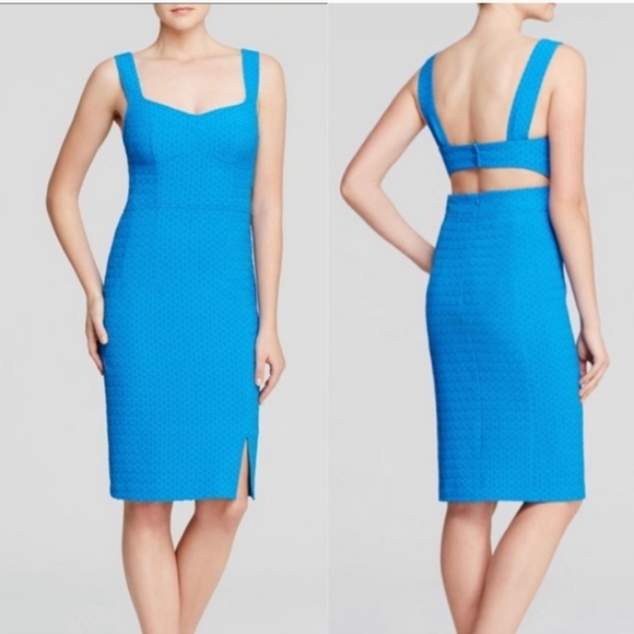 🆕 Nanette Lepore Rum Sizzling Sheath Midi Dress. Textured Fabric. NWOT - Picture 16 of 16
